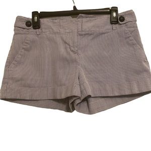 Express blue & white striped chino shorts size 8